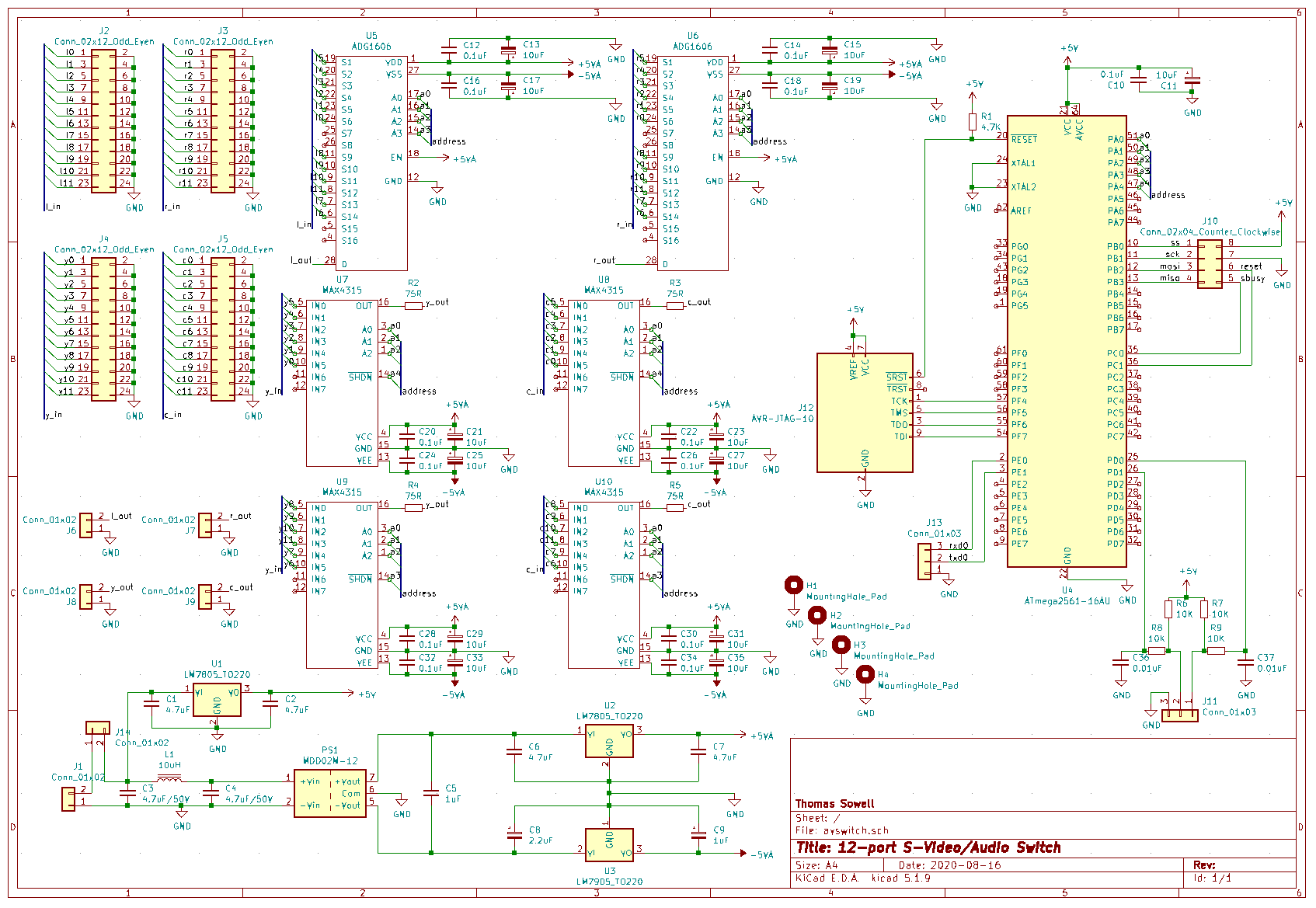 Full schematic of A/V switch